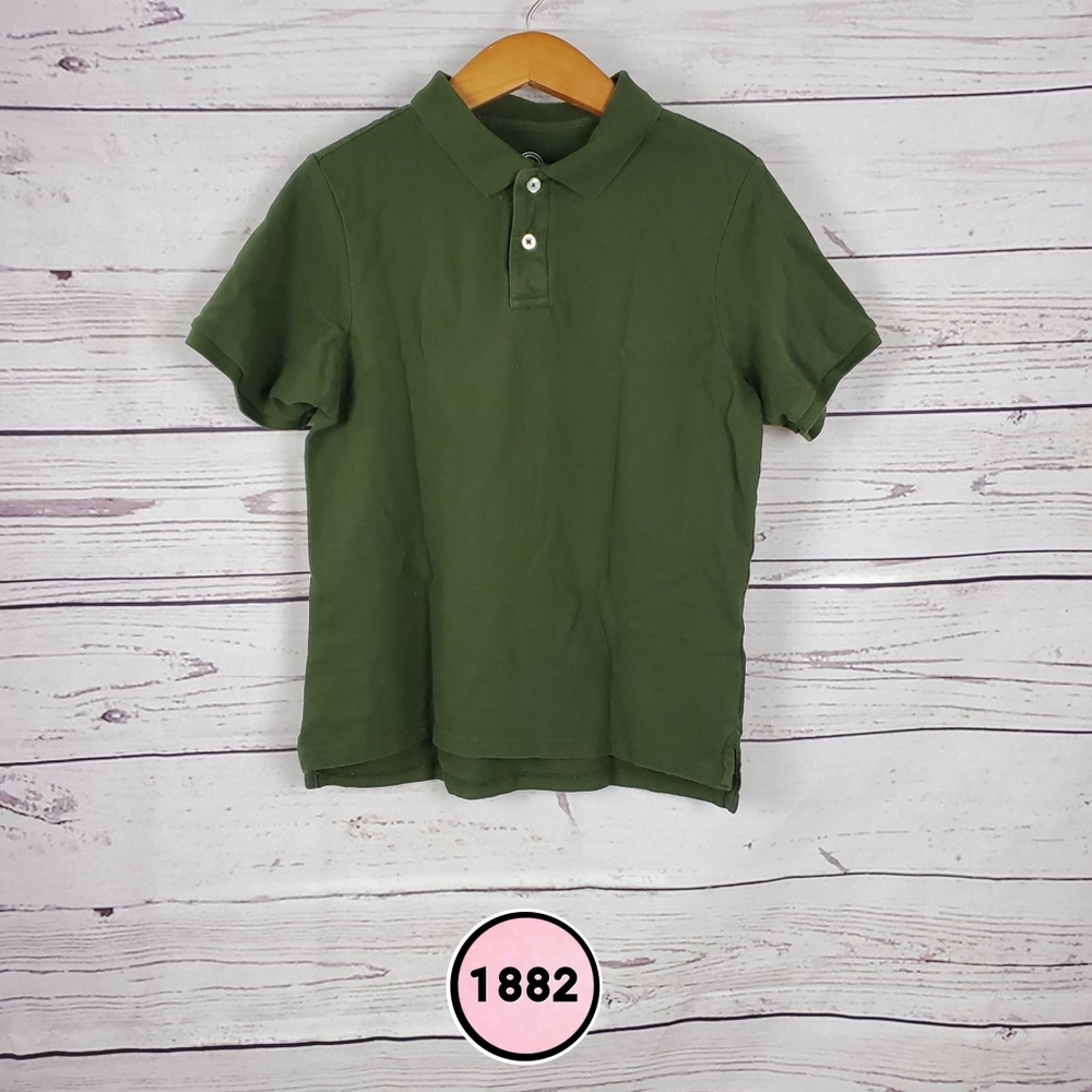 wonder nation boys army green polo shirt